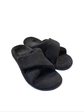 Vionic Adjustable Strap Black Slippers Size 10